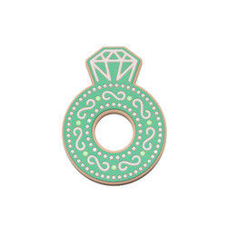 Kartun Diamond Silicone Baby Teether, Cincin Tumbuh Gigi Silikon Tidak Beracun