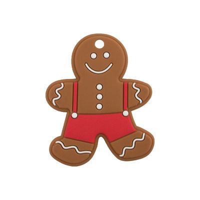 Teether Silicone Kustom Berwarna-warni, Teether Manusia Gingerbread Ramah Lingkungan Untuk Bayi
