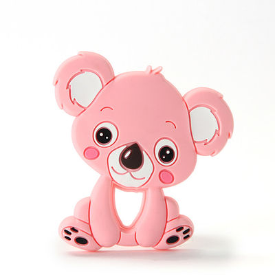 Animal Cat Kitten Silicone Baby Teether BPA Gratis Untuk Tumbuh Gigi Balita