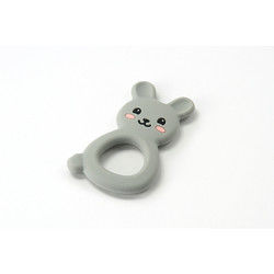 Animal Cat Kitten Silicone Baby Teether BPA Gratis Untuk Tumbuh Gigi Balita