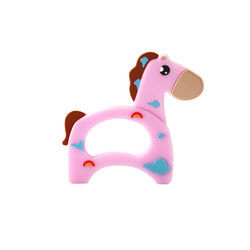 Animal Cat Kitten Silicone Baby Teether BPA Gratis Untuk Tumbuh Gigi Balita