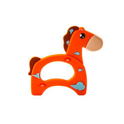 Animal Cat Kitten Silicone Baby Teether BPA Gratis Untuk Tumbuh Gigi Balita