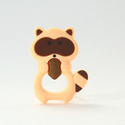 Animal Cat Kitten Silicone Baby Teether BPA Gratis Untuk Tumbuh Gigi Balita