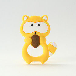 Animal Cat Kitten Silicone Baby Teether BPA Gratis Untuk Tumbuh Gigi Balita