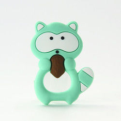 Animal Cat Kitten Silicone Baby Teether BPA Gratis Untuk Tumbuh Gigi Balita