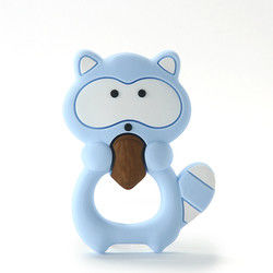 Animal Cat Kitten Silicone Baby Teether BPA Gratis Untuk Tumbuh Gigi Balita