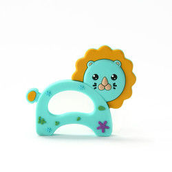 Animal Cat Kitten Silicone Baby Teether BPA Gratis Untuk Tumbuh Gigi Balita