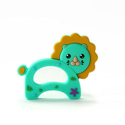 Animal Cat Kitten Silicone Baby Teether BPA Gratis Untuk Tumbuh Gigi Balita