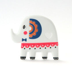 Animal Cat Kitten Silicone Baby Teether BPA Gratis Untuk Tumbuh Gigi Balita