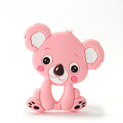 Animal Cat Kitten Silicone Baby Teether BPA Gratis Untuk Tumbuh Gigi Balita