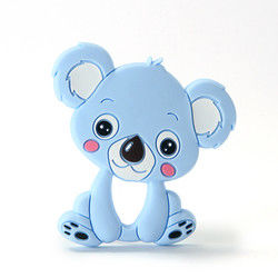 Animal Cat Kitten Silicone Baby Teether BPA Gratis Untuk Tumbuh Gigi Balita