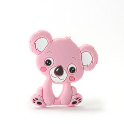 Animal Cat Kitten Silicone Baby Teether BPA Gratis Untuk Tumbuh Gigi Balita