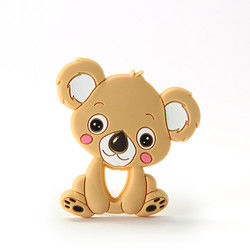 Animal Cat Kitten Silicone Baby Teether BPA Gratis Untuk Tumbuh Gigi Balita