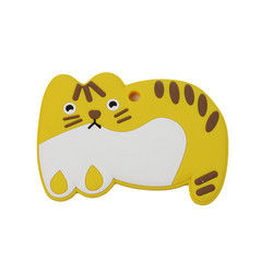 Animal Cat Kitten Silicone Baby Teether BPA Gratis Untuk Tumbuh Gigi Balita