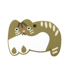 Animal Cat Kitten Silicone Baby Teether BPA Gratis Untuk Tumbuh Gigi Balita