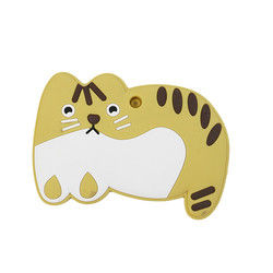 Animal Cat Kitten Silicone Baby Teether BPA Gratis Untuk Tumbuh Gigi Balita