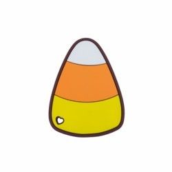 Warna-warni Halloween Silicone Teether Dengan Topi Penyihir Permen Bentuk Jagung