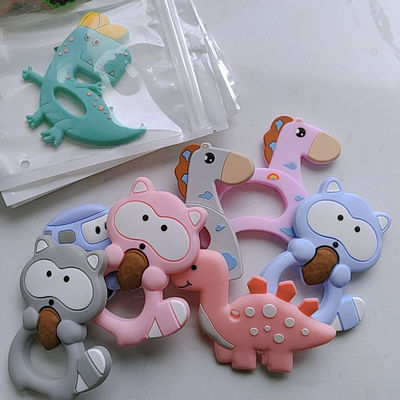 Baby Silicone Teethers Kunyah Food Grade, Mainan Silikon Tumbuh Gigi Tidak Beracun