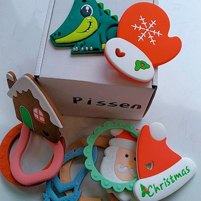 Baby Silicone Teethers Kunyah Food Grade, Mainan Silikon Tumbuh Gigi Tidak Beracun