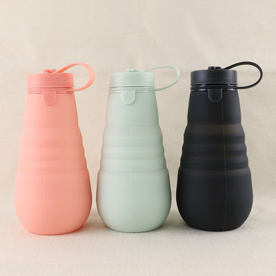 Botol Minum Silikon Lipat Tahan Bocor BPA Gratis Untuk Perjalanan Berkemah