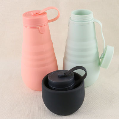 Botol Minum Silikon Lipat Tahan Bocor BPA Gratis Untuk Perjalanan Berkemah