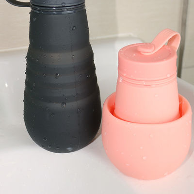 Botol Minum Silikon Lipat Tahan Bocor BPA Gratis Untuk Perjalanan Berkemah