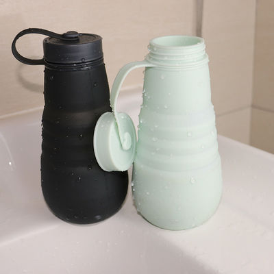 Botol Minum Silikon Lipat Tahan Bocor BPA Gratis Untuk Perjalanan Berkemah