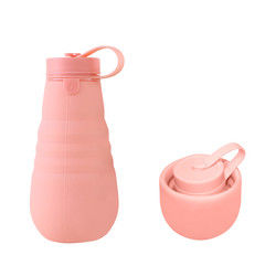 Botol Minum Silikon Lipat Tahan Bocor BPA Gratis Untuk Perjalanan Berkemah