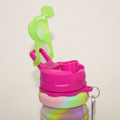 Botol Air Silikon Dilipat BPA Gratis Untuk Olahraga Luar Ruangan Kapasitas 500ml