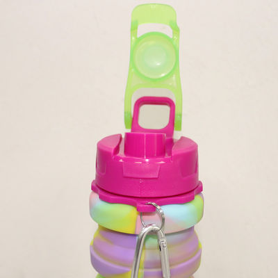 Botol Air Silikon Dilipat BPA Gratis Untuk Olahraga Luar Ruangan Kapasitas 500ml