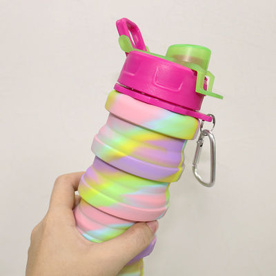 500ml Botol Air Silikon Ramah Lingkungan Untuk Olahraga Perjalanan Minum