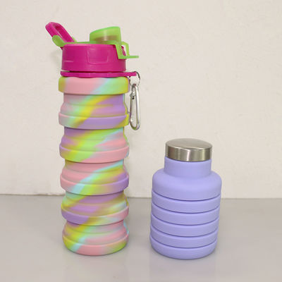 500ml Botol Air Silikon Ramah Lingkungan Untuk Olahraga Perjalanan Minum