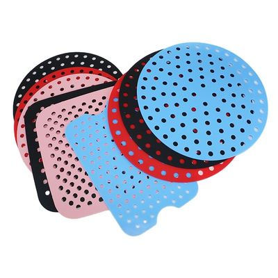 Set Peralatan Dapur Silikon Kustom yang Dapat Digunakan Kembali, Bantalan Silikon Air Fryer Bentuk Bulat Persegi