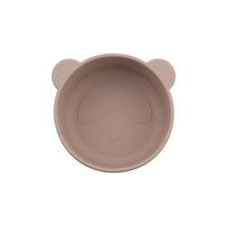 Cute Cartoon Desing Bear Panda Bentuk Bayi Silikon Makan Mangkuk Renyah Dengan Logo Sesuai