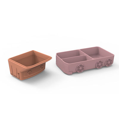 Kartun Cute Silicone Suction Plate Bentuk Mobil Untuk Bayi Makan Makanan