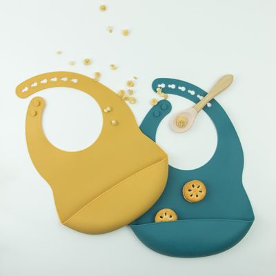 Balita Feeding Silicone Baby Bib Bebas BPA Soft With Food Catcher
