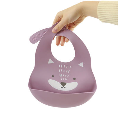 Cacoon Cat Fox Printed Silicone Food Catcher Oto Untuk Sarapan Balita