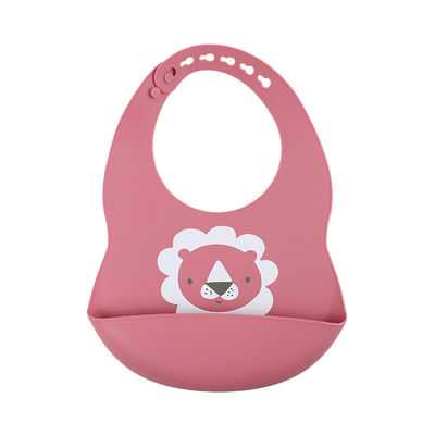 Pantone Color Baby Silicone Bib Custom Dengan Cute Animal Sloth Printing