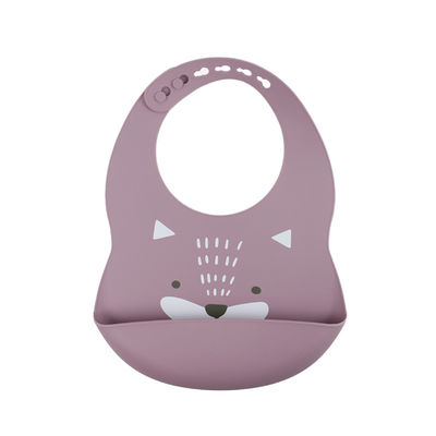 Pantone Color Baby Silicone Bib Custom Dengan Cute Animal Sloth Printing