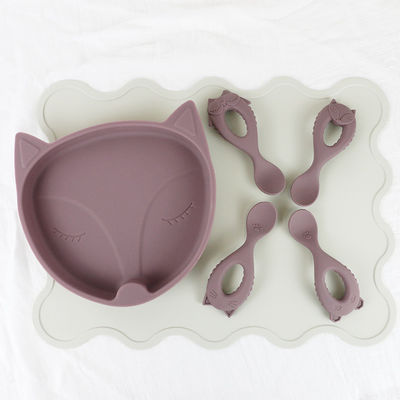 Kustom Warna Pantone Kids Silicone Tatakan Untuk Balita Dinning Feeding
