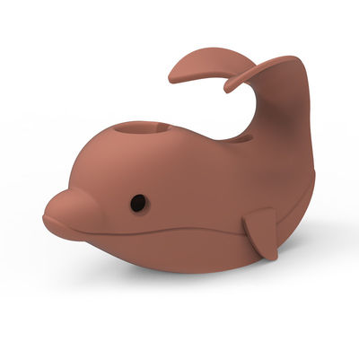 Silikon Buatan Kustom Lucu, Penutup Cerat Bathtub Dengan Bentuk Rhino Dolphin