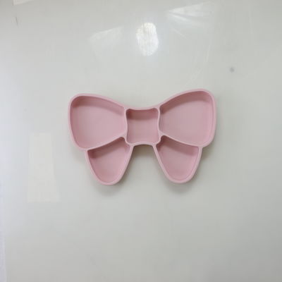 Custom Silicone Suction Baby Feeding Bow Plate BPA Free Food Grade