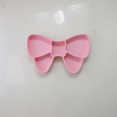 Custom Silicone Suction Baby Feeding Bow Plate BPA Free Food Grade