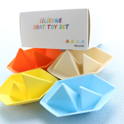 Floating Bath Silicone Boat Set Mainan Air Bpa Free Food Grade
