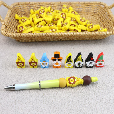 Manik-manik Fokus Silikon Kartun Lucu Gnome 100 Pcs Kustom Rendah MOQ