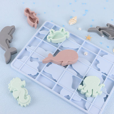 Ocean World Silicone Puzzle BPA Gratis Ramah Lingkungan Untuk Pendidikan Anak-Anak