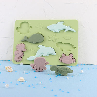 Ocean World Silicone Puzzle BPA Gratis Ramah Lingkungan Untuk Pendidikan Anak-Anak
