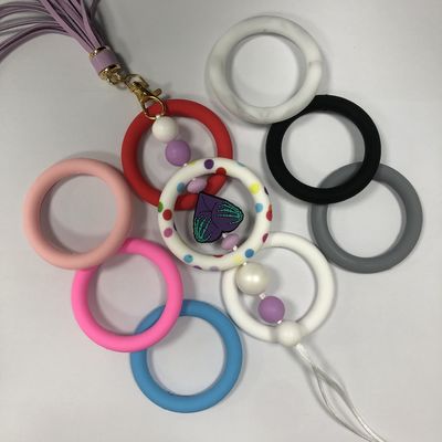Grosir PISSEN Silicone focal o ring Beads untuk gantungan kunci DIY