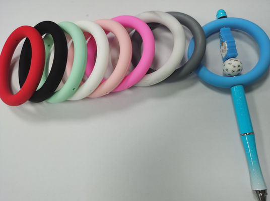 Silicone O Ring Focal Beads tidak beracun Dekorasi gantungan kunci DIY BPA Gratis