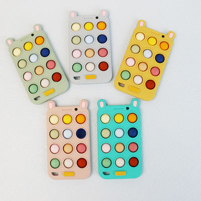 BPA Free Silicone Baby bentuk ponsel Teethers untuk Kenyamanan dan Bantuan sakit gigi bayi